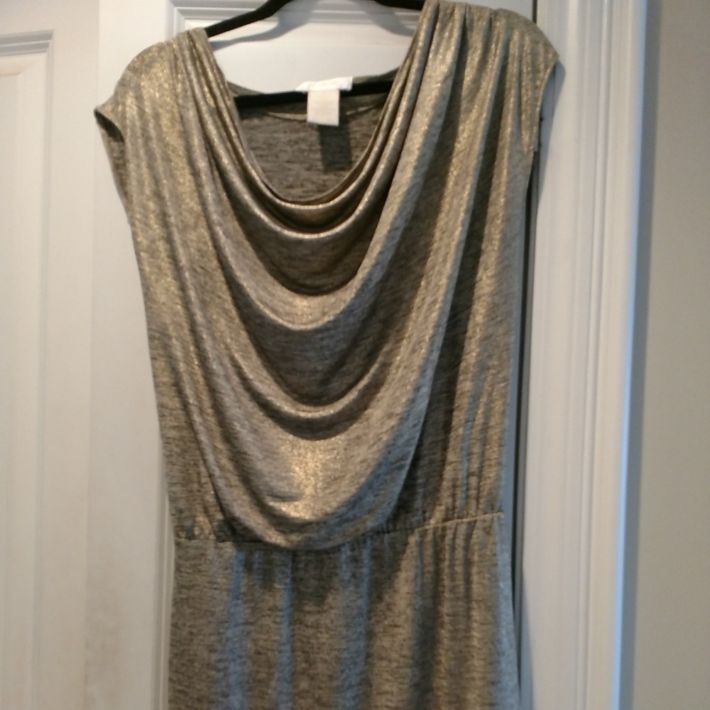 MM Couture by Miss Me Gold Draped Dress